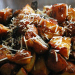 Roasted Potatoes Tossed with Shop Sauce